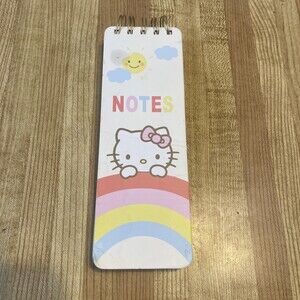 2024 Sanrio Hello Kitty Long Reporters List Notepad Notes Rainbow Sun White